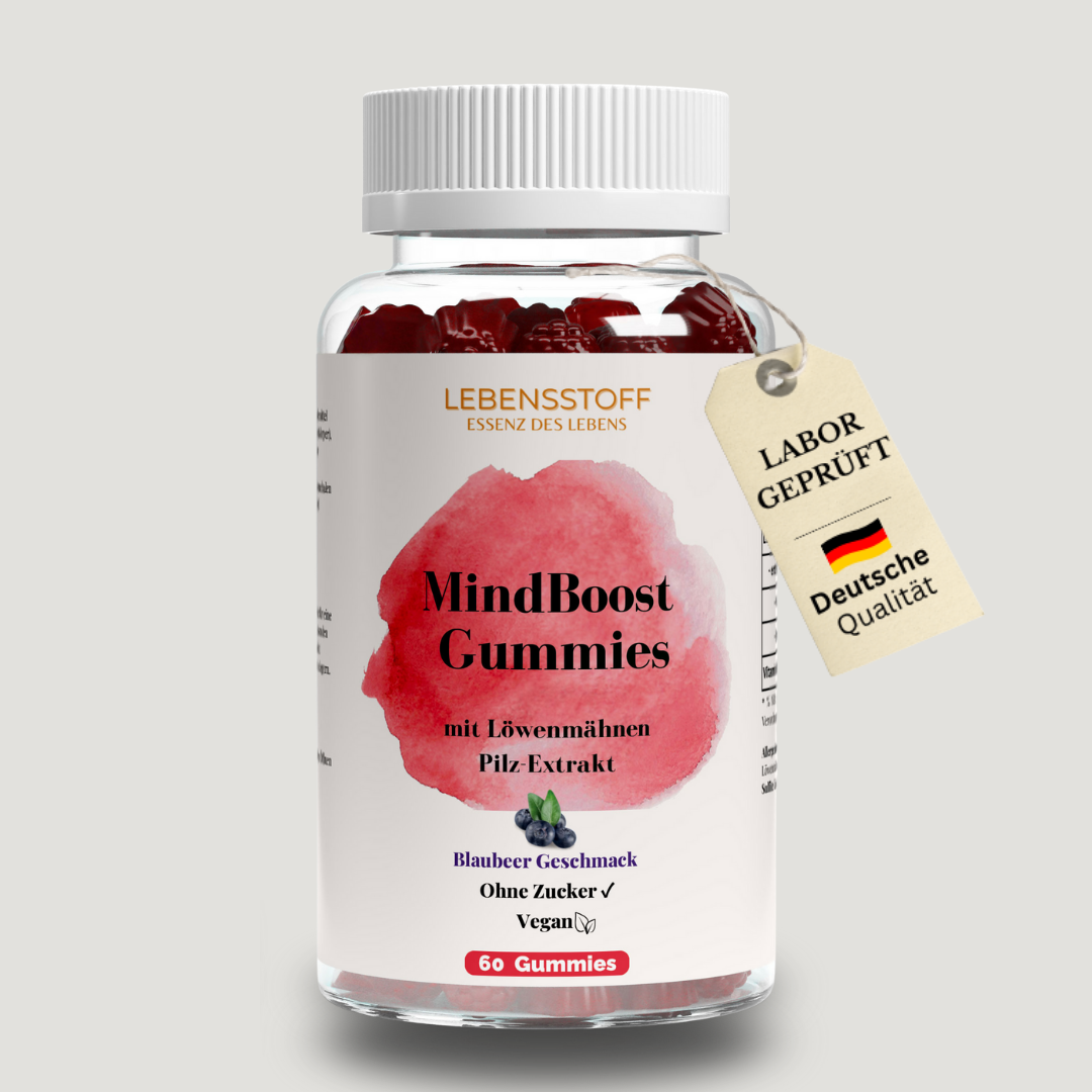 Löwenmähne + Vitamin B6 Gummies - 60 Stk.